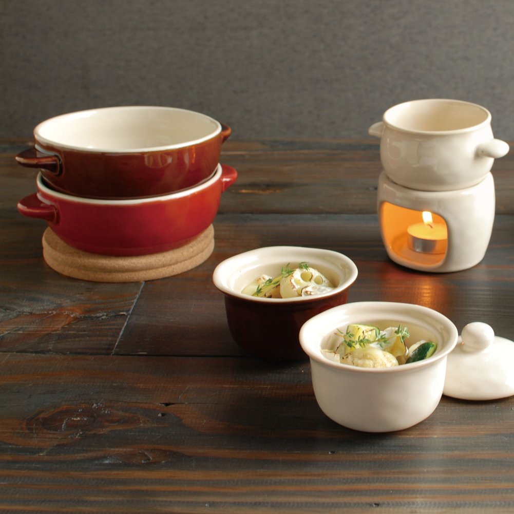 KINTO 16476 Heat-Resistant Round Au Gratin Dish - Oven, Microwave & Dishwasher Safe Ceramic Bakeware for Tea, Desserts & Casseroles | Perfect for Baking, Serving & Entertaining