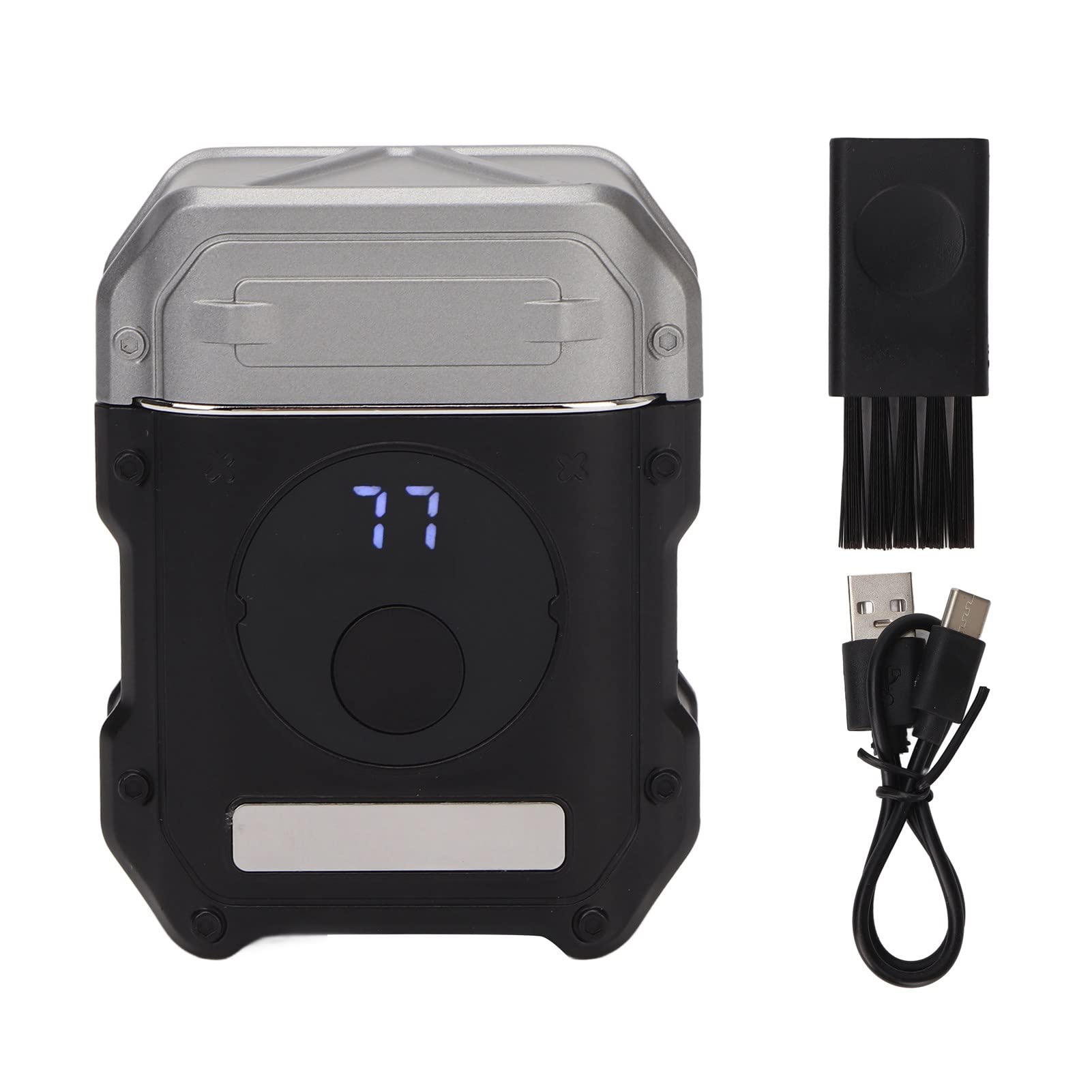 USB Rechargeable Electric Mini Travel Shaver for Men - Cordless Rotary Beard & Mustache Trimmer, Washable Pocket Shaver for Smooth Shaving | Perfect for Business Trips, Gym Bags & Daily Grooming