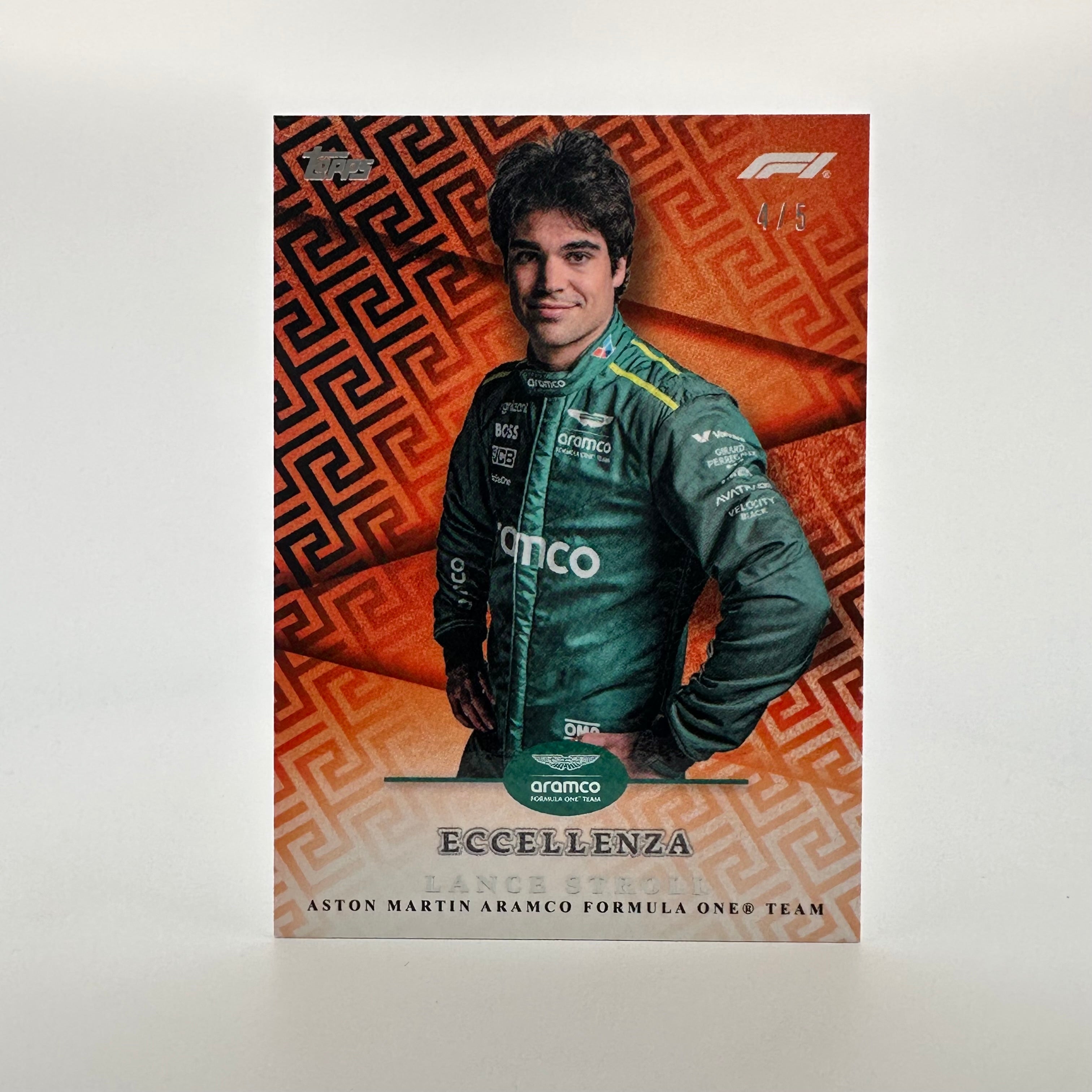 2024 Topps Eccellenza F1 Lance Stroll Orange Racing Card - Perfect for F1 Collectors, Fantasy Sports & Memorabilia Displays