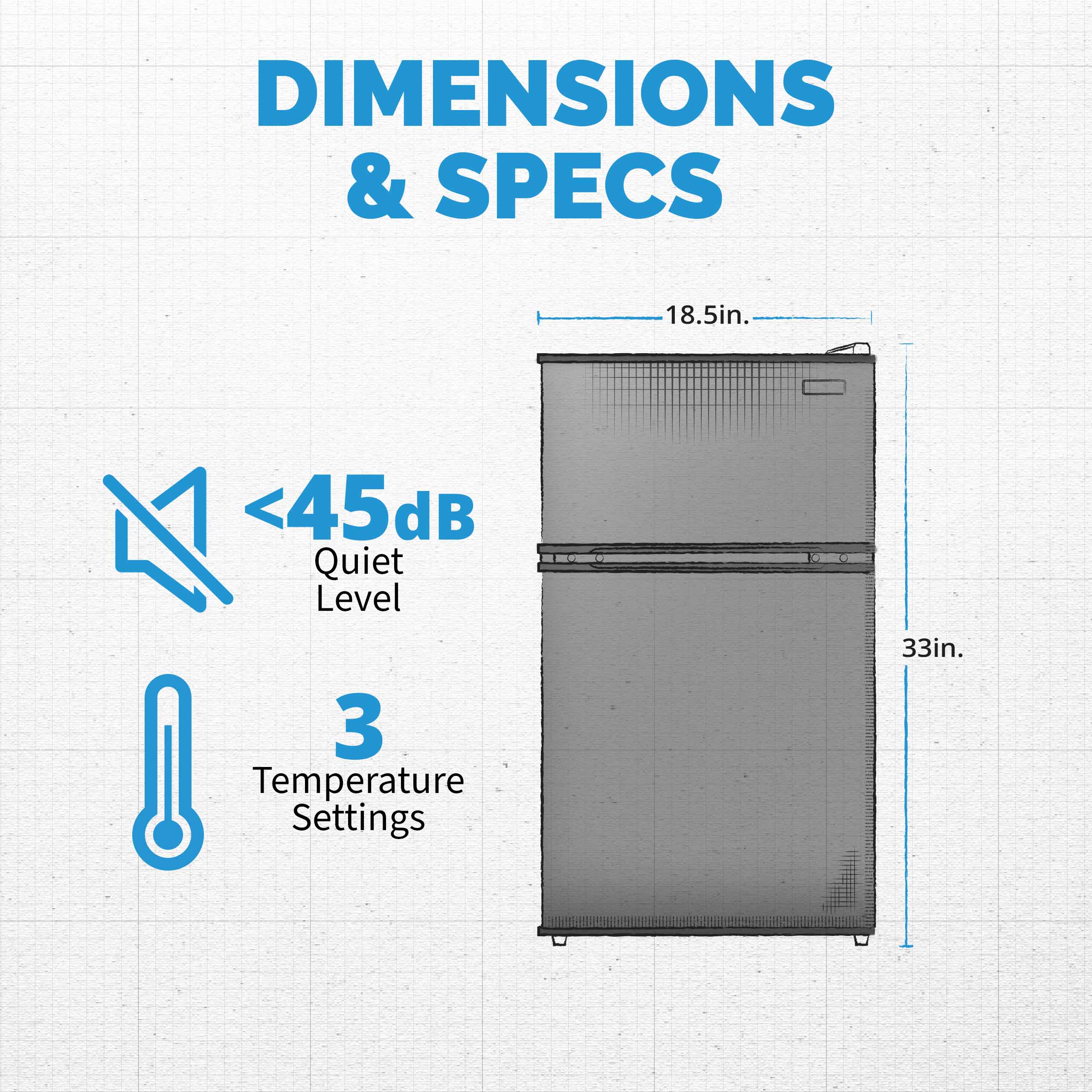 Newair® 3.1 Cu. Ft. Compact Mini Fridge with Freezer - Energy Efficient Black Refrigerator for Bedroom, Office, Dorm & Small Spaces - Perfect for Drinks, Snacks & Beauty Products Storage