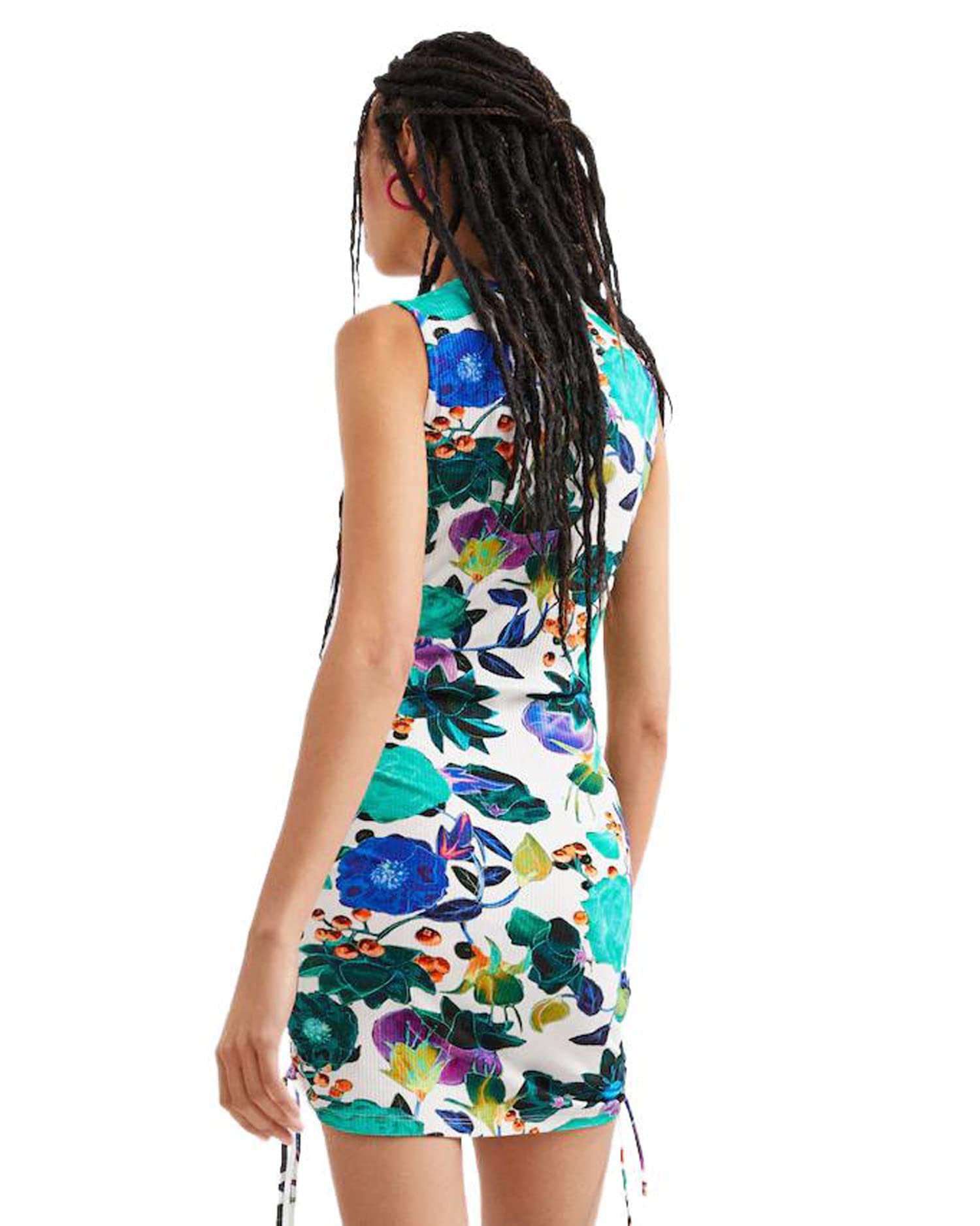 Desigual Women's Floral Print Summer Dress - Lightweight & Comfortable Casual Sundress for Beach, Vacation, and Everyday Wear