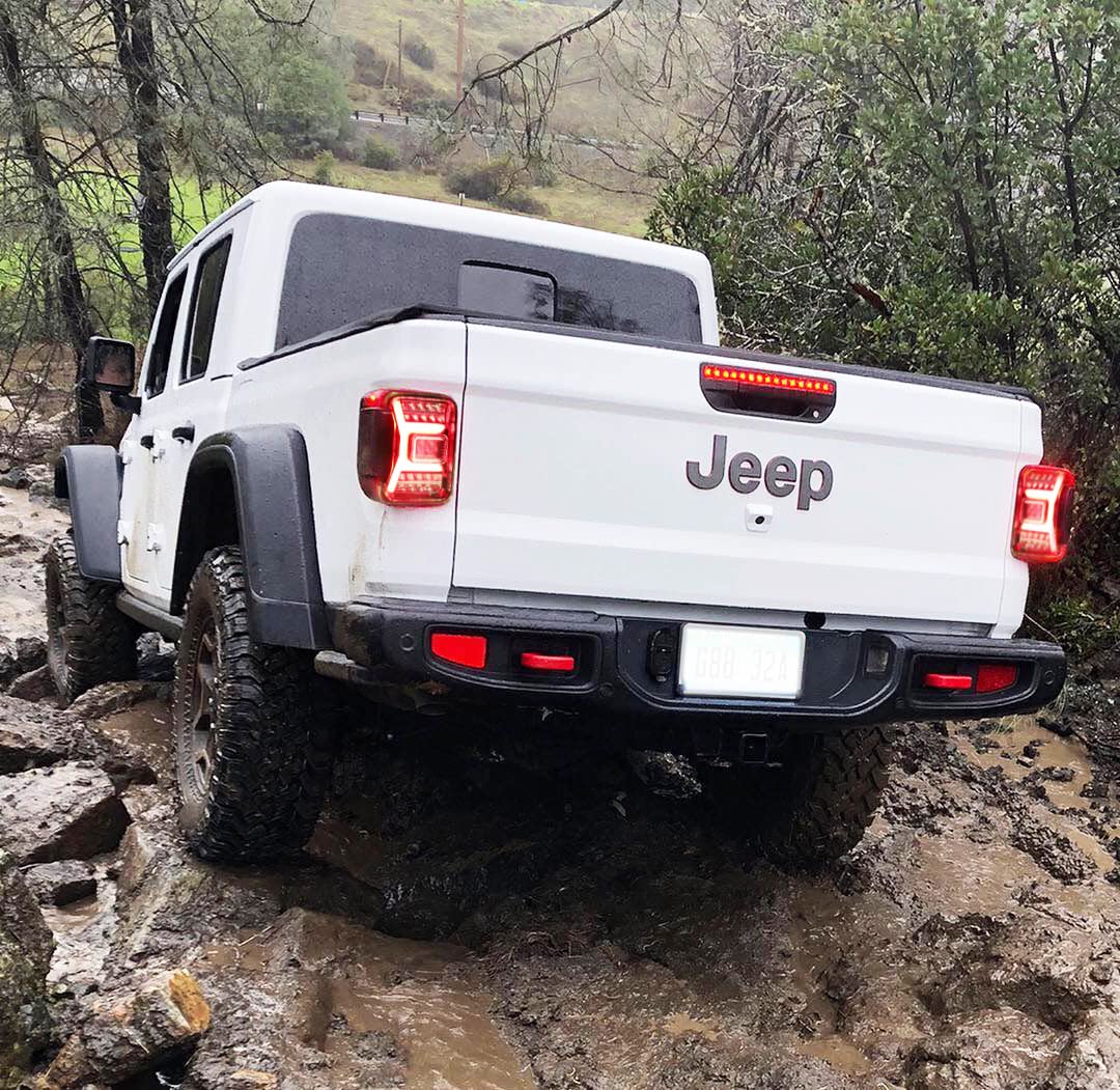 WOLFSTORM LED Tail Lights for 2019-2023 Jeep Gladiator JT - Sequential Turn Signal Tail Light Assembly (Clear Lens) - 1 Pair - Upgrade for Off-Road & Night Driving Safety