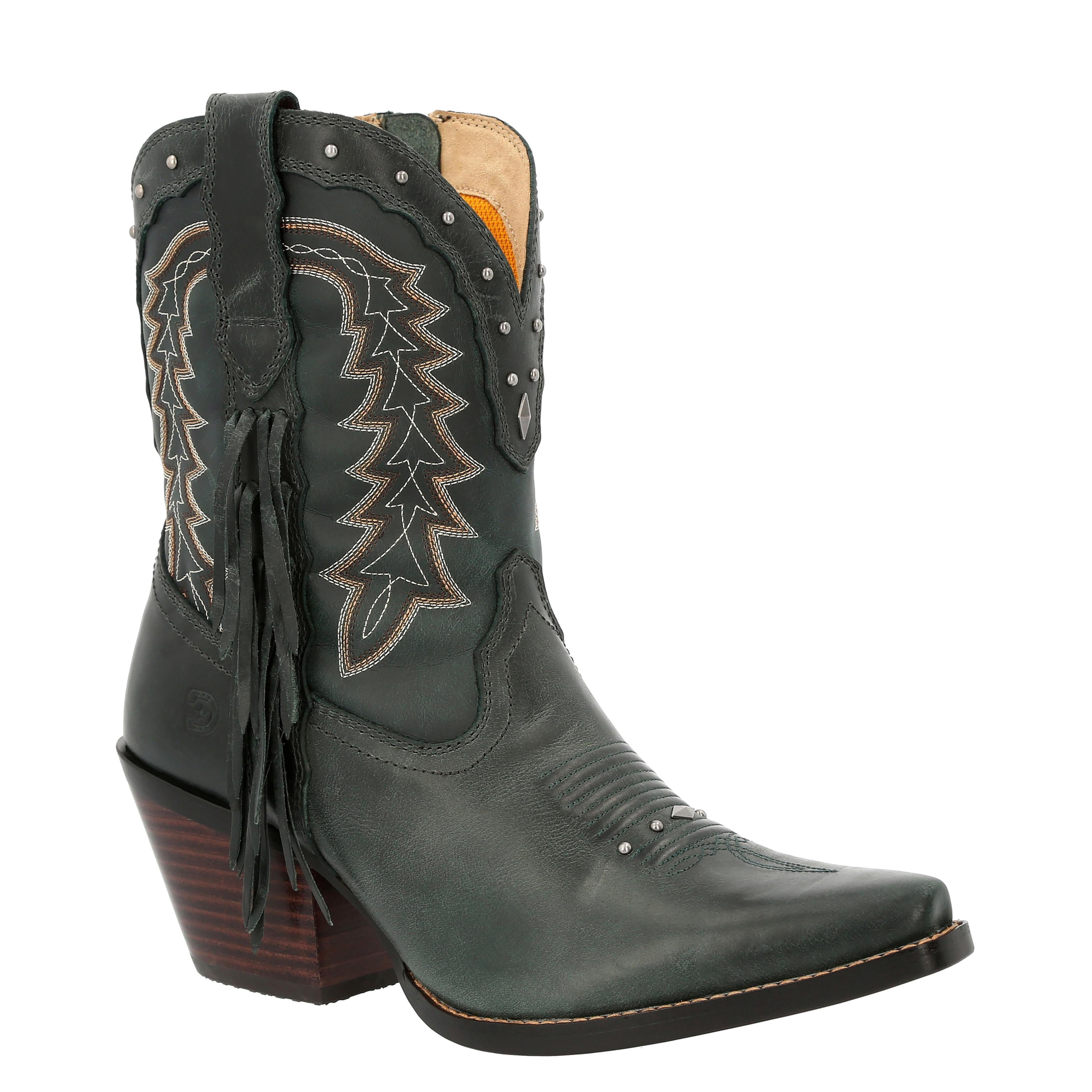 Durango Women's Crush Grey Western Bootie - 8 Inch Shaft, Comfortable & Stylish for Cowgirl Fashion, Rodeo, and Country Dancing