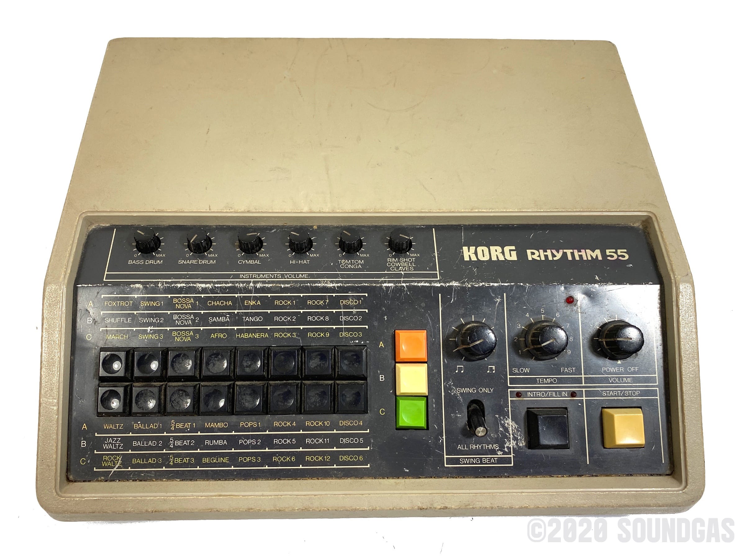 Korg KR-55 Rhythm Drum Machine - Vintage Electronic Drum Machine for Music Production & Live Performances | Perfect for Studio Recording, Beat Making & Retro Sound Effects