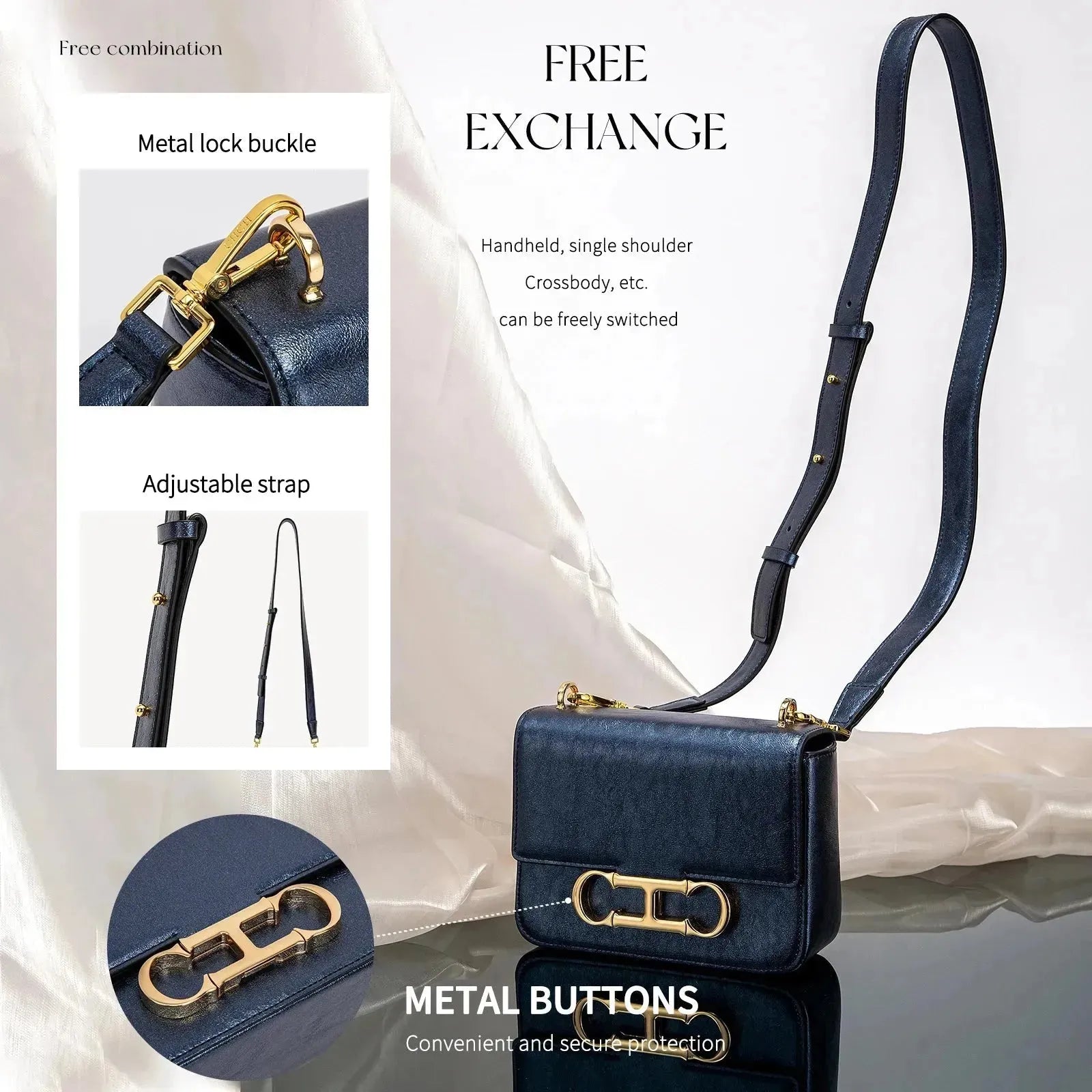 Women's Saddle Flip Crossbody Bag - Stylish Leather Shoulder Purse for Everyday Use, Work & Travel | Fashionable Handbag for Women