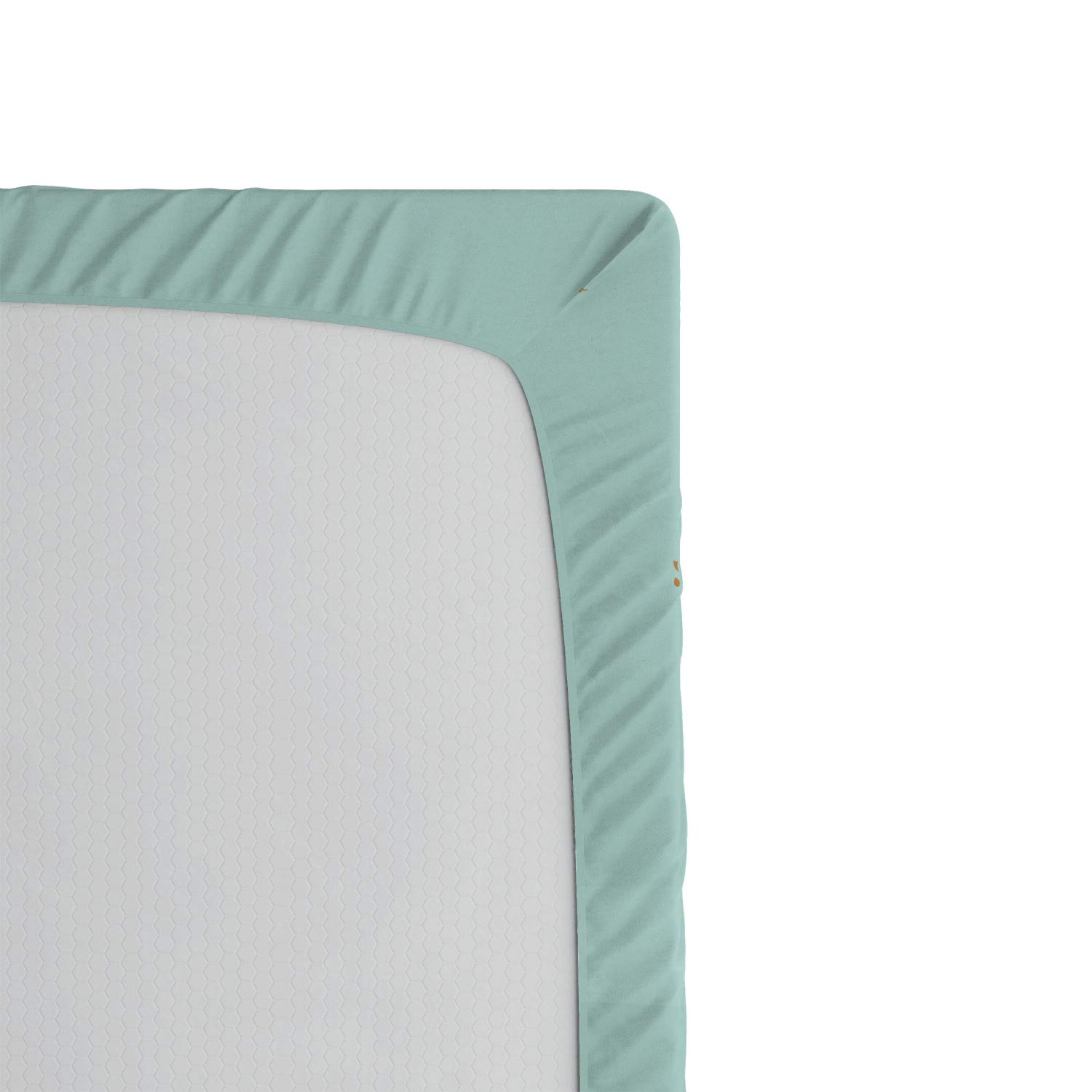 Ambesonne Pug Fitted Sheet - Twin XL, Pale Blue Navy Blue for Bed Comfort