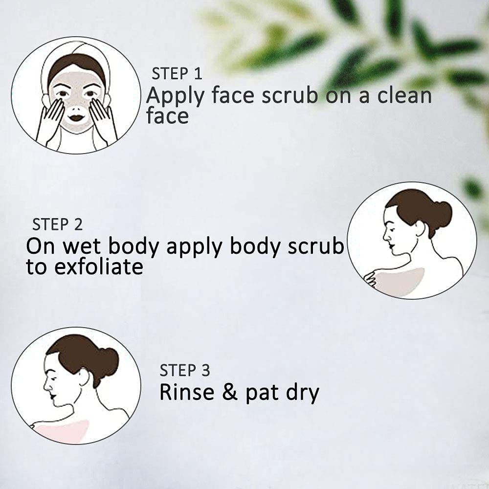 NutriGlow NATURAL'S Bamboo Charcoal Face & Body Scrub - Gentle Exfoliating & Nourishing for Blackheads, Acne & Dead Skin Removal | Sulfate-Free, 200g | Perfect for Daily Skincare & Spa Treatments