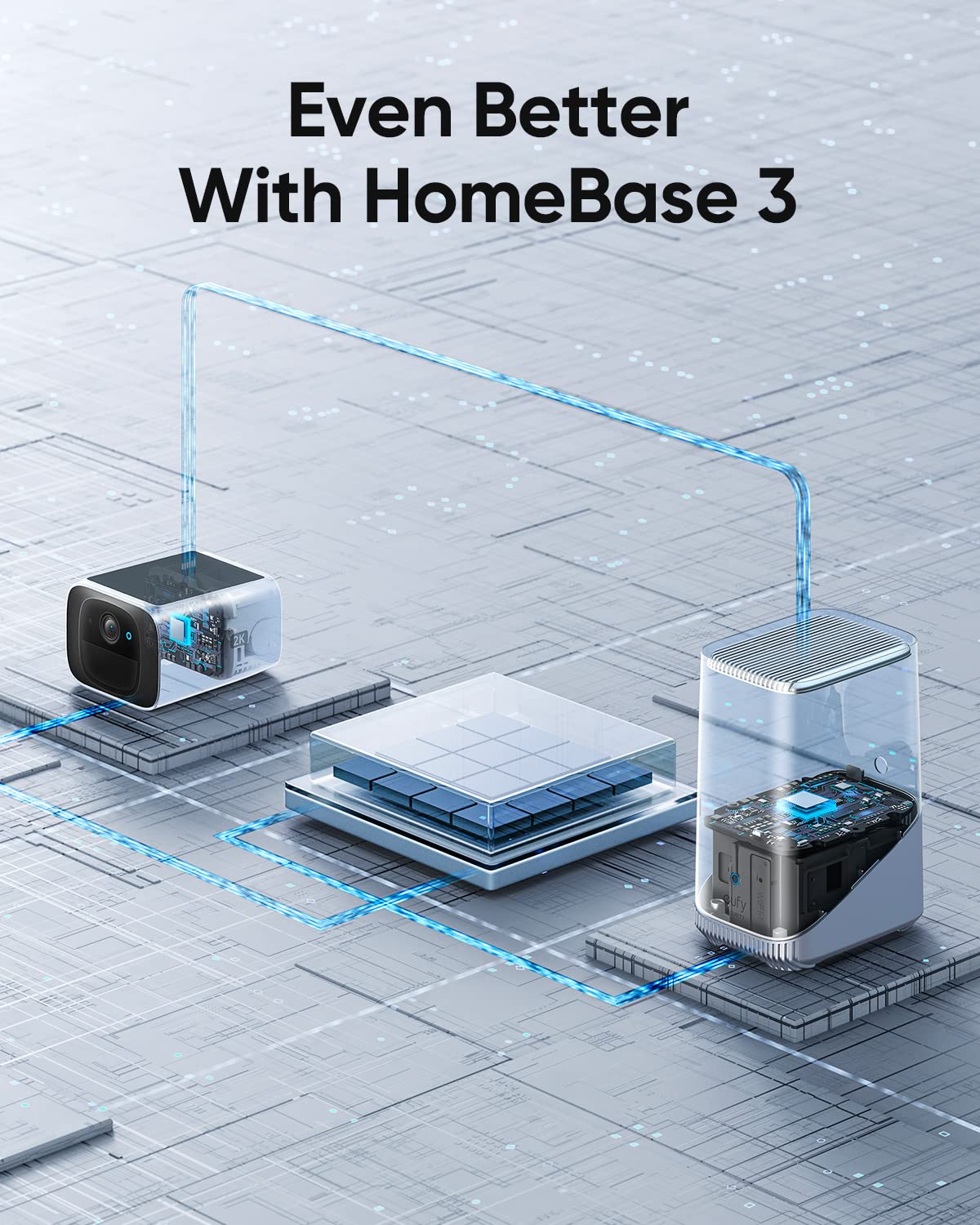 eufy Security S220 SoloCam 2-Cam Pack - Wireless Outdoor Solar Security Camera System with 2K Resolution, No Monthly Fees, 2.4GHz Wi-Fi & HomeBase 3 Compatibility | Always Powered Weatherproof Surveillance for Home, Garage & Backyard Security