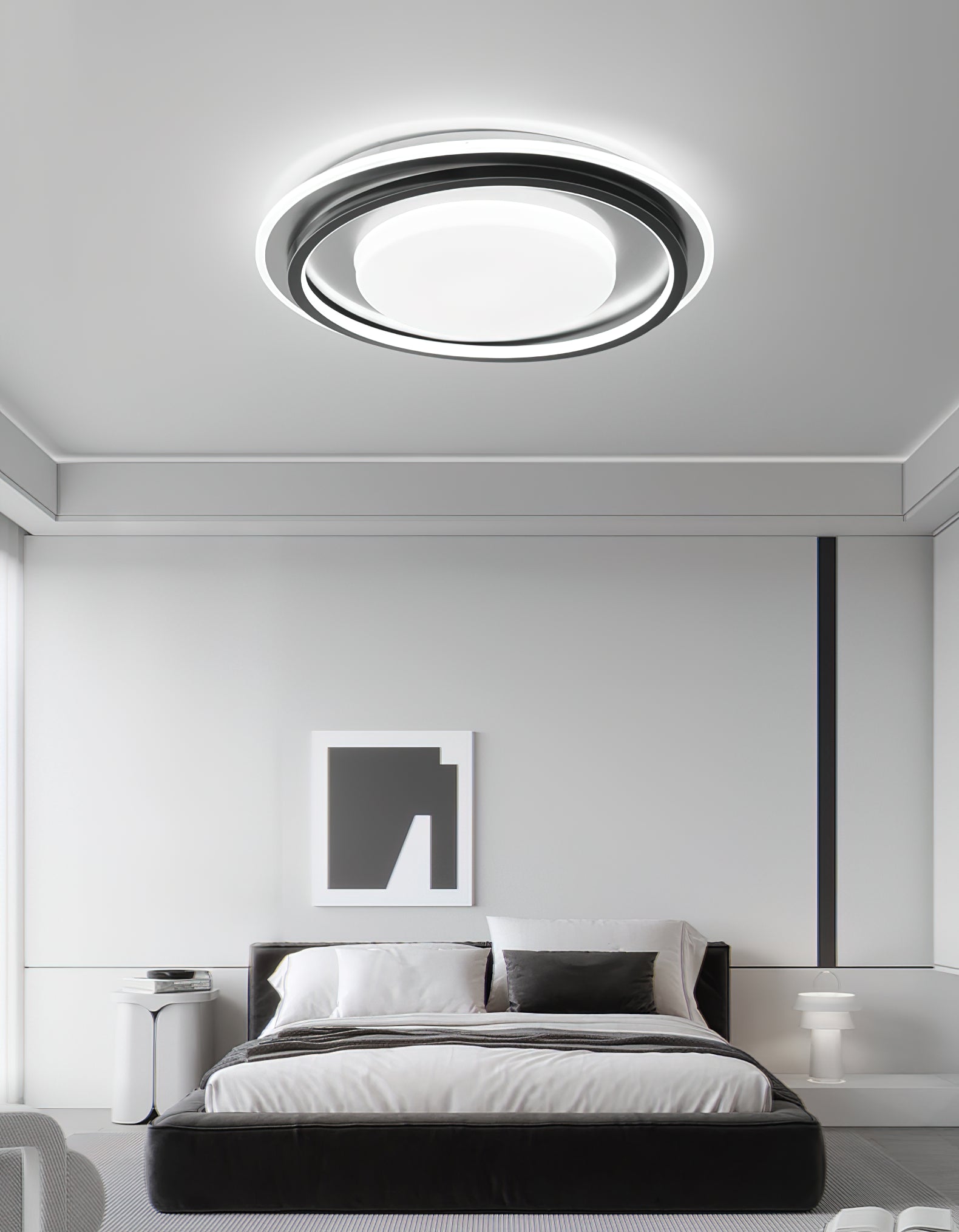 Minimalist Ultra Thin Ceiling Lamp - Modern LED Flush Mount Light Fixture for Bedroom, Living Room & Kitchen | Energy Efficient & Dimmable Lighting Solution