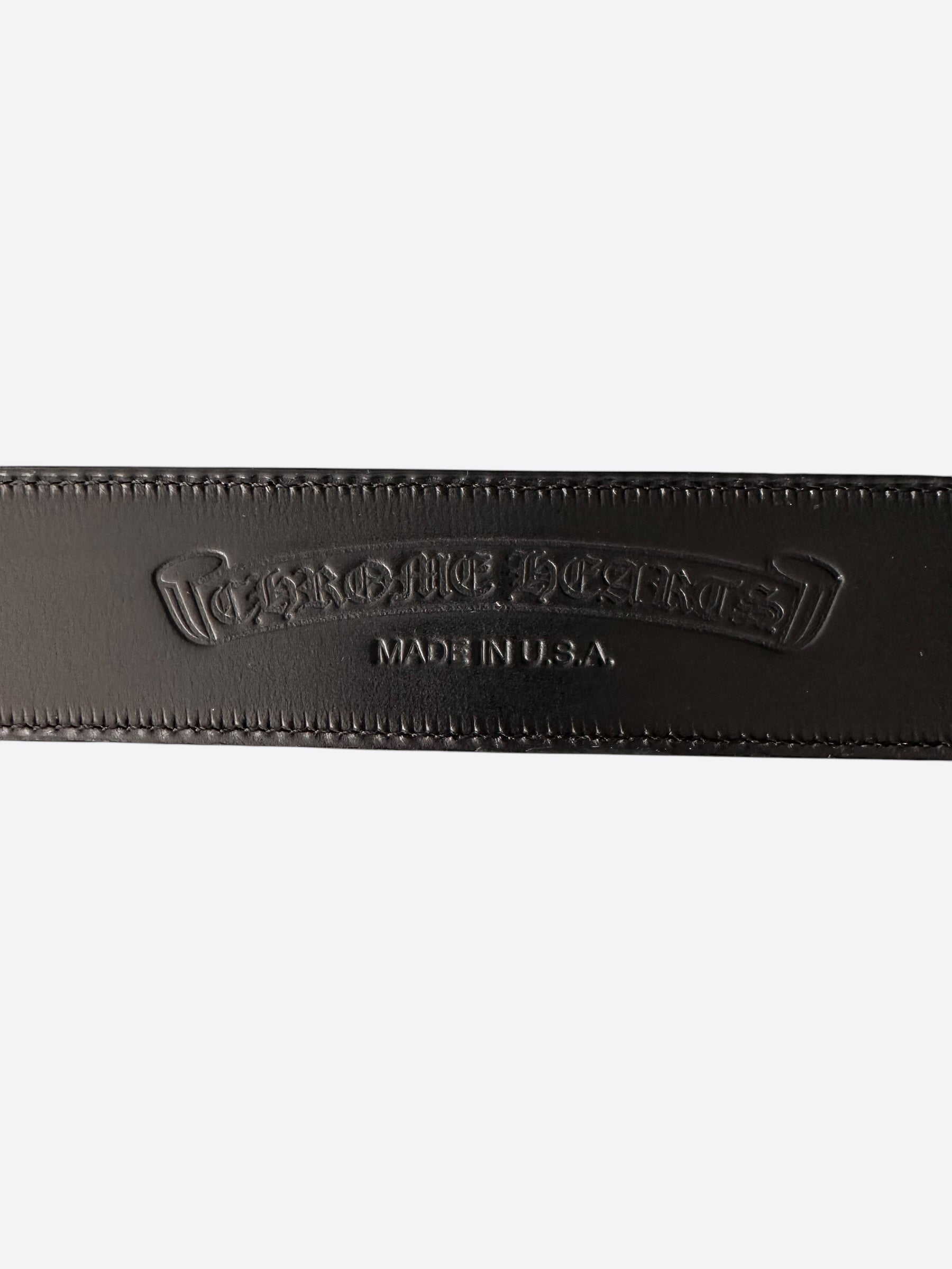 Chrome Hearts Black & Silver Roller Belt - Stylish Punk Rock Accessory for Men & Women | Perfect for Jeans, Leather Pants & Gothic Outfits