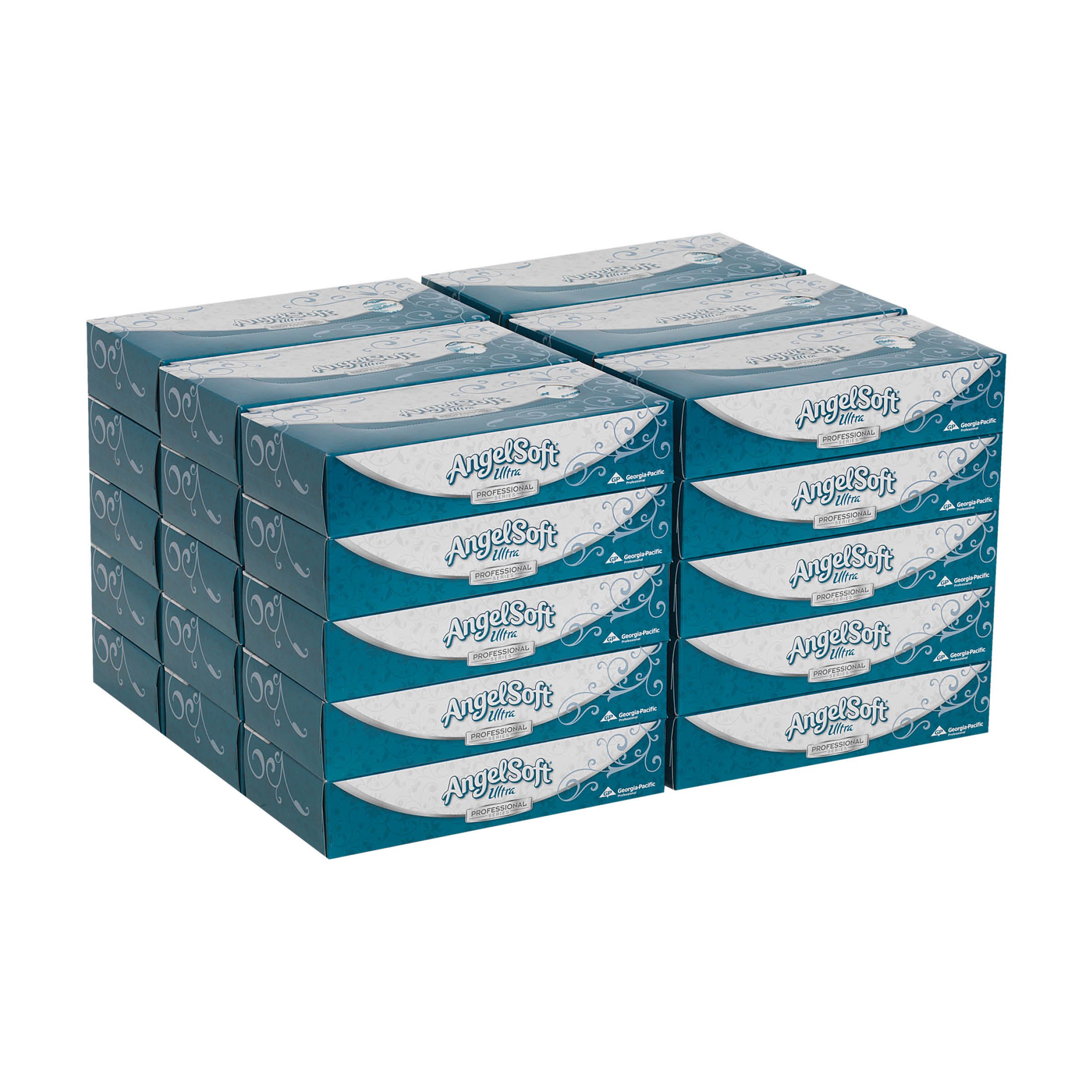 Angel Soft Ultra Professional Series Premium 2-Ply Facial Tissues - 30 Boxes (125 Sheets Each) | Soft & Strong Flat Box Tissues for Office, Home & Commercial Use | GP PRO by Georgia-Pacific (Case of 48560)