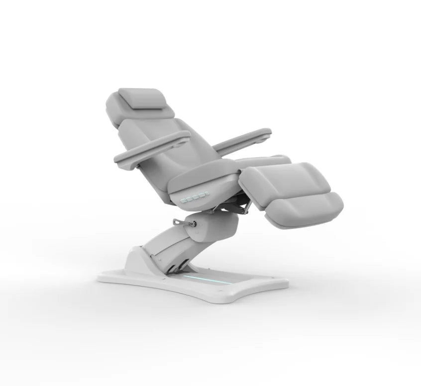 SilverFox 2246BN Electric 4-Motor Beauty Bed with Hand Remote & Position Memory - Professional Esthetician Massage Table for Spa, Salon, and Skin Care Treatments