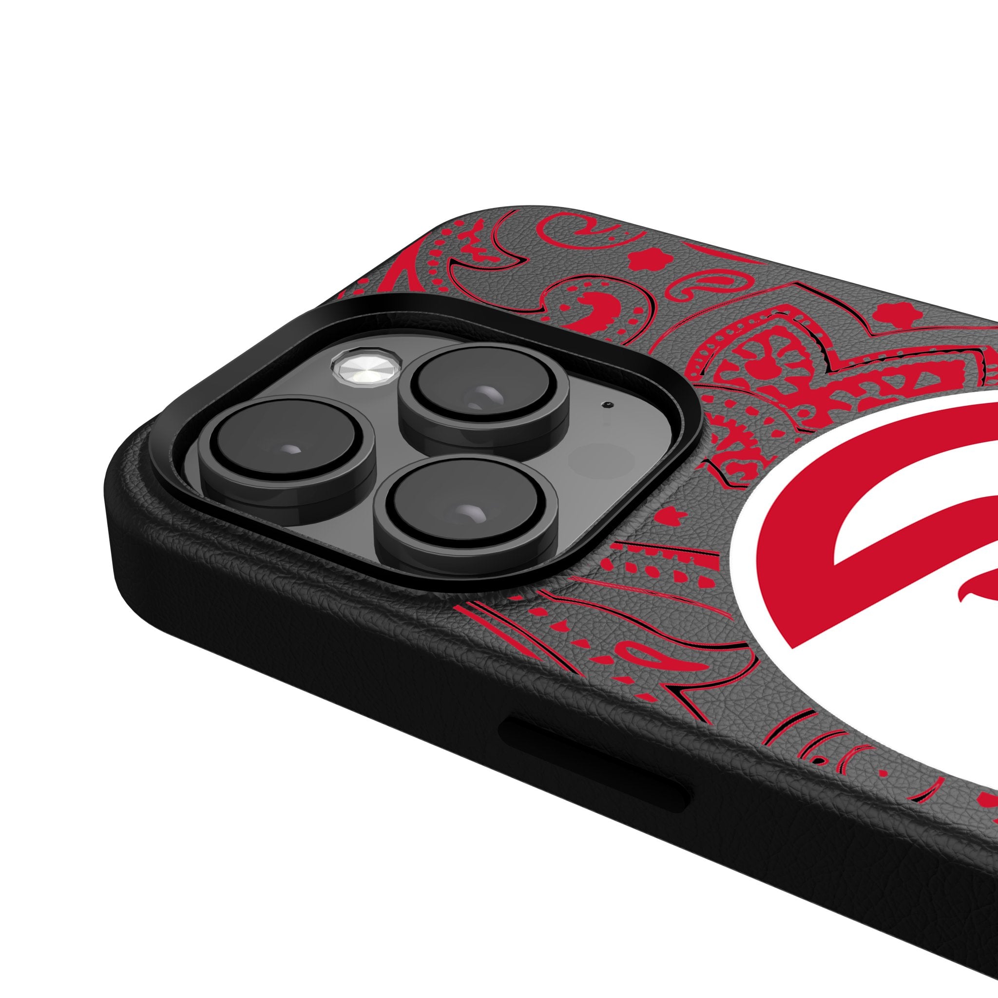 Atlanta Hawks Paisley MagSafe Compatible Phone Case for iPhone 14/13/12 Pro Max - Stylish Protective Cover for Basketball Fans, Perfect for Games & Daily Use