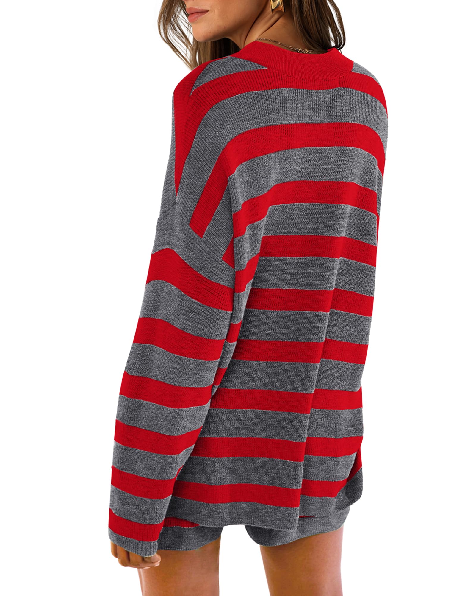 XIEERDUO Women's 2-Piece Sweater Set with Shorts - Cozy Fall Athleisure Lounge Wear Outfit 2024 | Casual Comfort for Home, Travel & Weekend Errands
