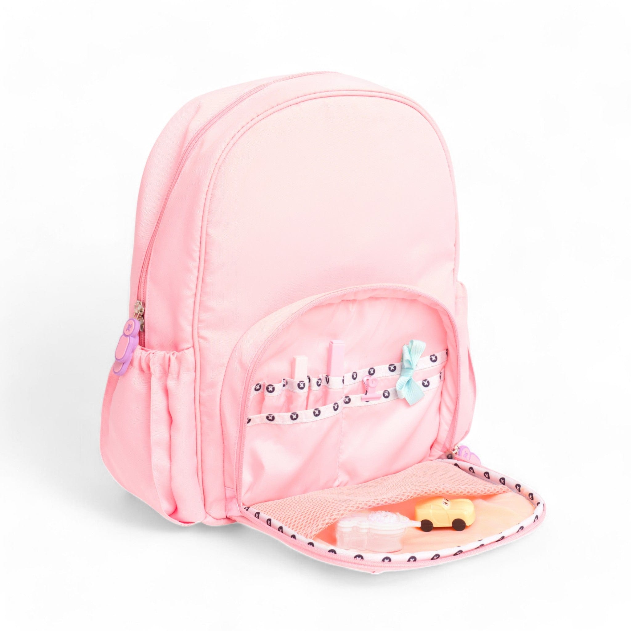 Moji Large Backpack for Women & Men - 40L Waterproof Travel Backpack with USB Charging Port, Pink - Perfect for College, Hiking, Work & Airplane Carry On