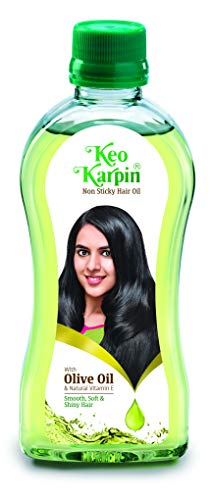 Keo Karpin Non-Sticky Hair Oil with Olive Oil & Natural Vitamin E - 300ml for Hair Growth, Repair & Shine - Perfect for Daily Hair Care & Styling