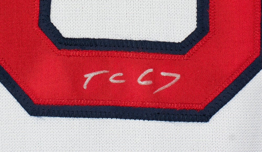 Authentic Carl Yastrzemski Signed White Pro Style Baseball Jersey - JSA Certified - TC 67 Inscription - Perfect for Collectors, Sports Memorabilia Displays & Red Sox Fans Gifts