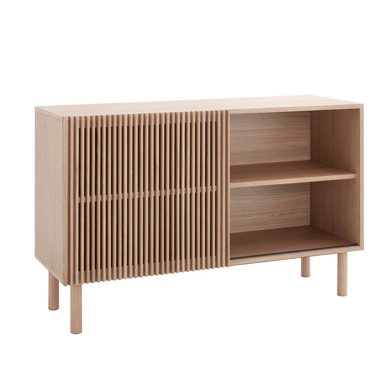 ORTON Solid Oak Sideboard Buffet Cabinet 120cm - Modern Dining Room Storage for Dishes, Linens & Entertaining Essentials