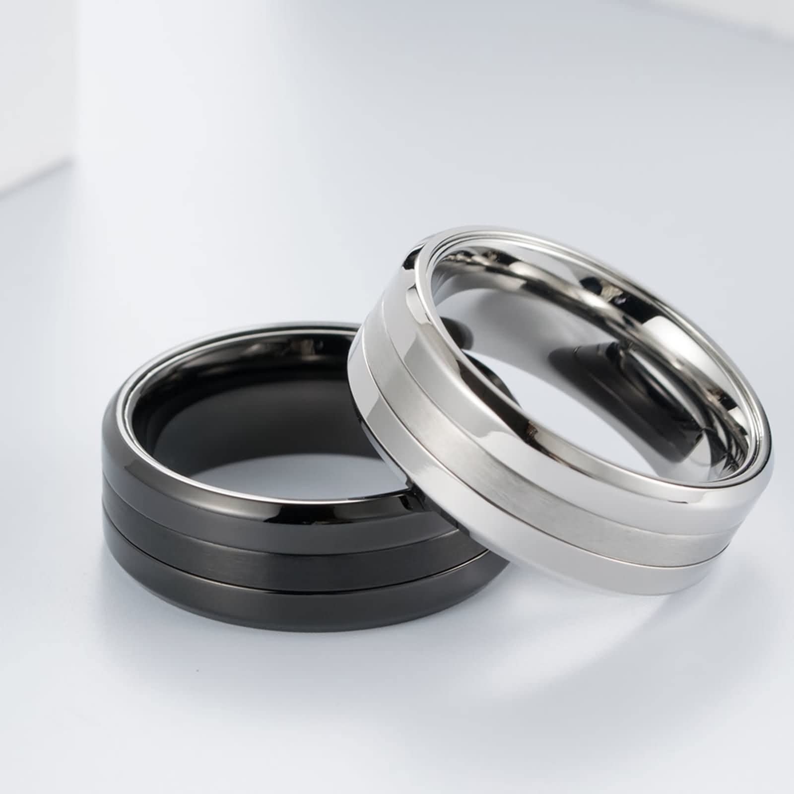 Best Friend Rings for Couples - Stainless Steel Thumb Rings for Women & Men | Simple & Stylish Western Jewelry | Perfect Anniversary Gift & Matching Couple Accessories | Great for Date Nights, Weddings & Everyday Wear