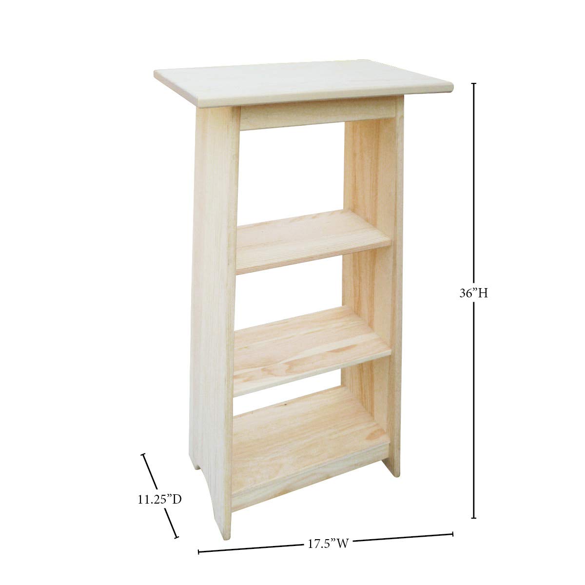 Modern Slim End Table for Small Spaces - Durable Bedside & Living Room Side Table with Extra Shelves, Narrow Accent Table for Apartment Decor (Large, Walnut Finish) - Perfect for Bedroom Nightstand, Sofa Side Table, or Lamp Stand in Compact Living Rooms