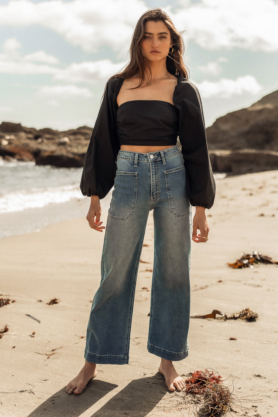 Leila Wide Leg Jeans - Medium Wash Denim Pants for Women | Comfortable & Stylish High Waisted Trousers | Perfect for Casual Outfits, Workwear & Weekend Looks