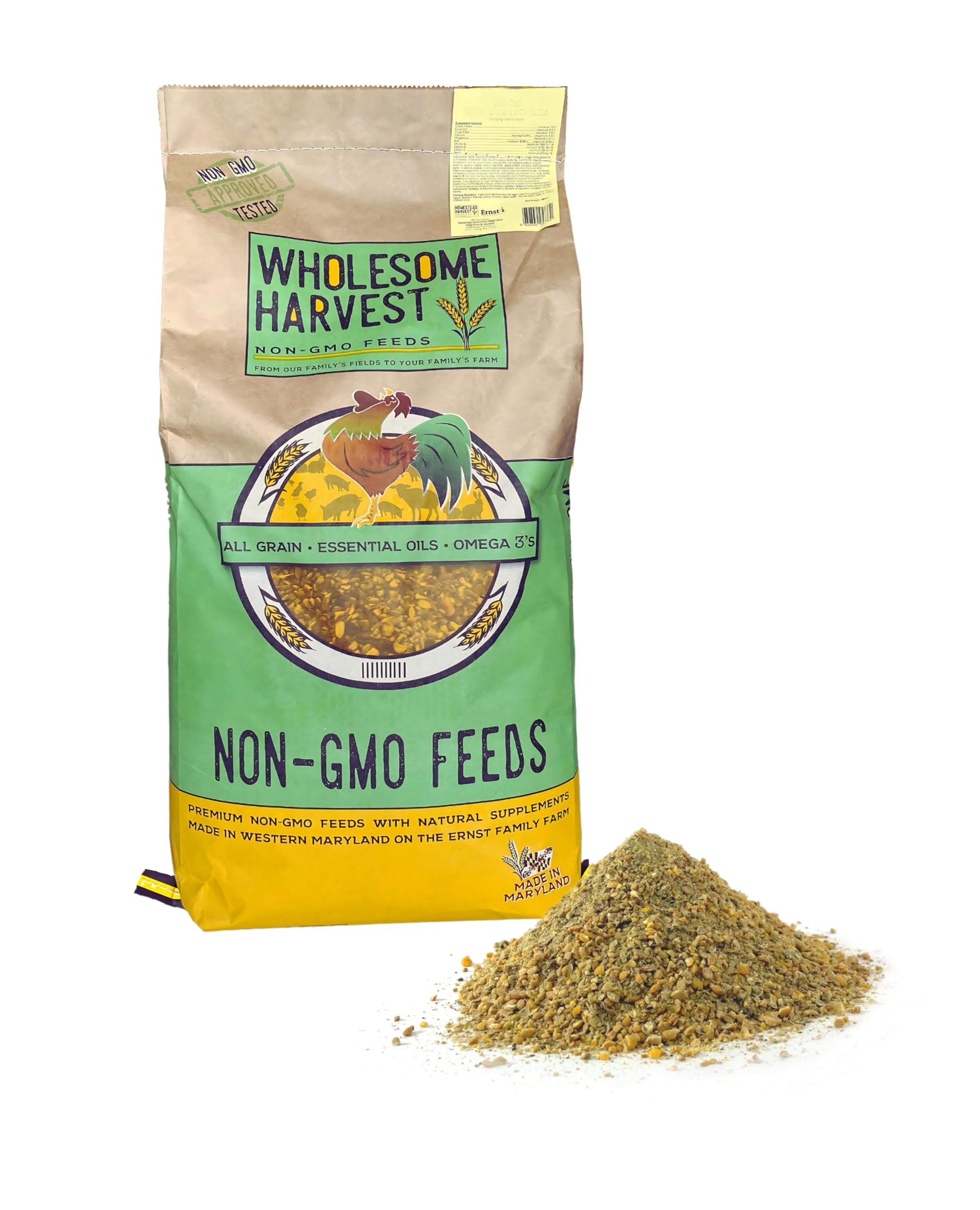 Premium Non-GMO Quail Layer Feed 26% Protein - 40 lb Bag for Laying Birds & Button Quail | High Nutrition Poultry Food for Egg Production & Healthy Growth | Perfect for Backyard Farms & Small Flocks