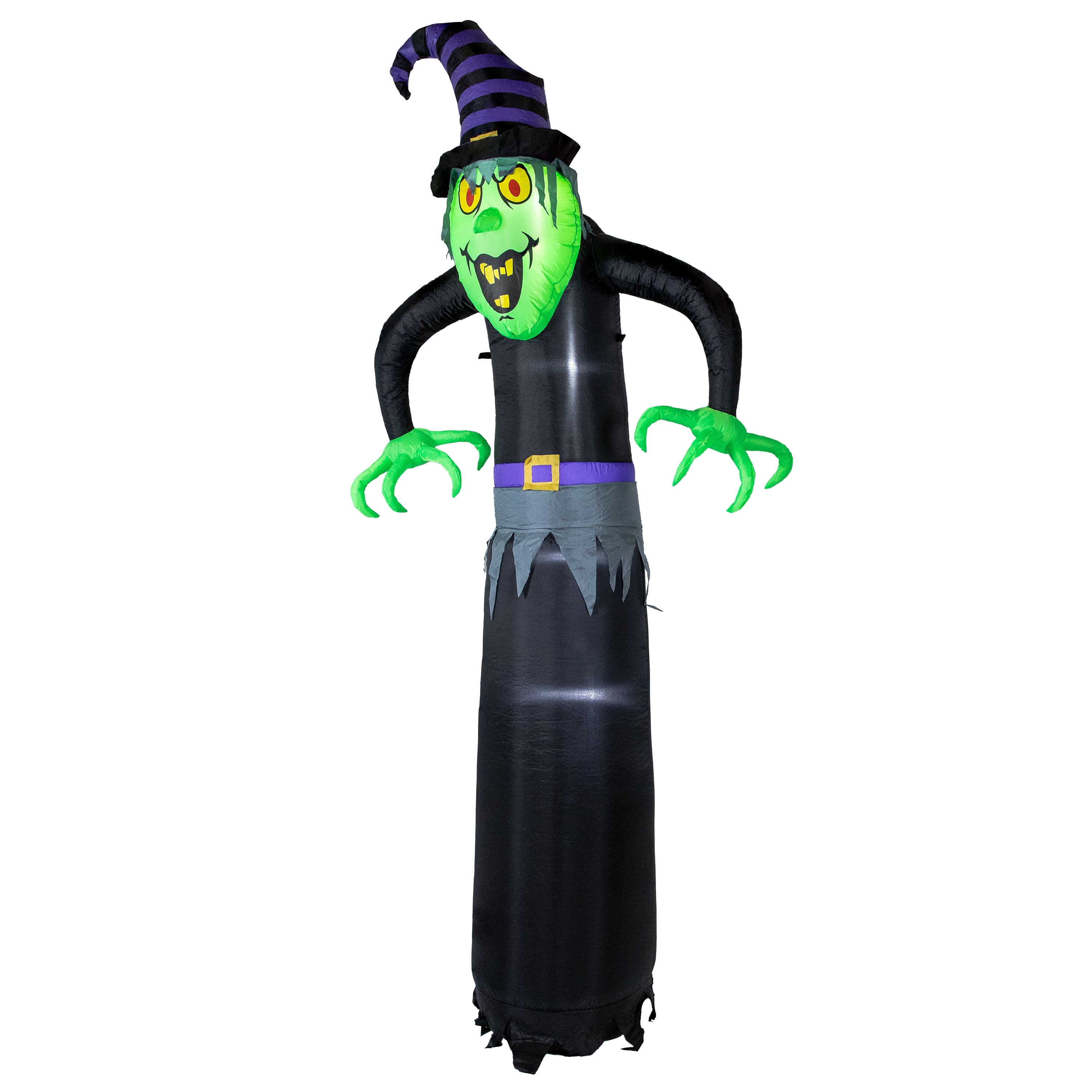 Sunnydaze 8' Winifred the Wicked Witch Inflatable Halloween Decoration - Spooky Outdoor Yard Decor for Halloween Party & Haunted House
