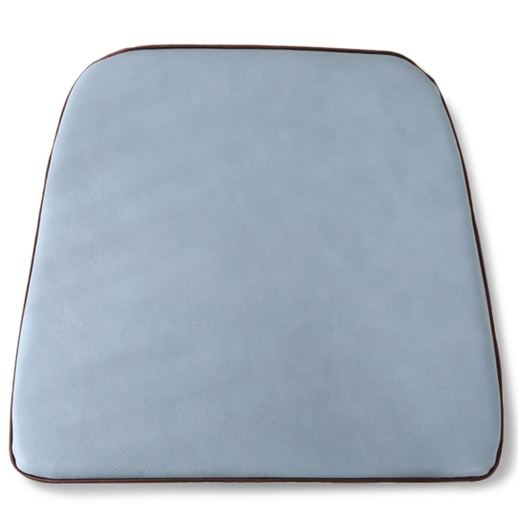 Premium Waterproof Leather Dining Chair Cushions - 2 Pack U-Shaped Non-Skid Kitchen Seat Pads (Sky Blue, 43x46cm) for Home, Restaurant & Office Comfort