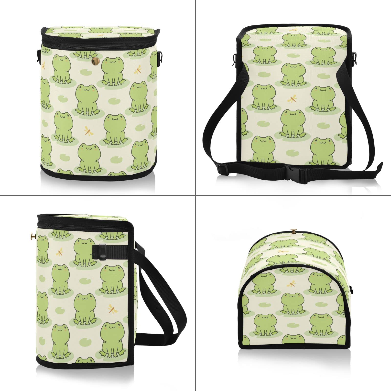 Leak-Proof Car Trash Can with Lid - Cute Frog Design Hanging Car Organizer for Front & Back Seat | Portable Car Garbage Bin for Road Trips, Commuting & Family Travel