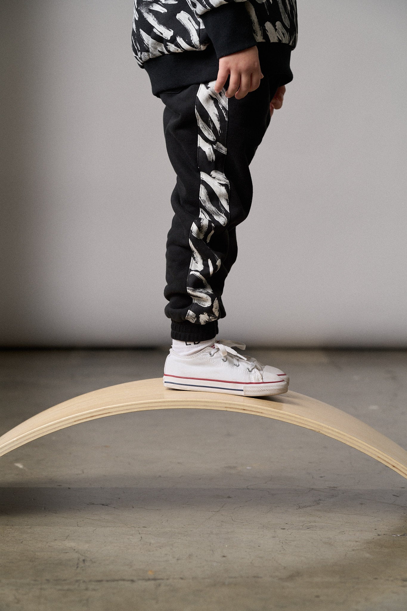 Brush Stroke Sweatpants for Women - Soft Black Joggers with Artistic Design | Perfect for Yoga, Lounge & Casual Wear