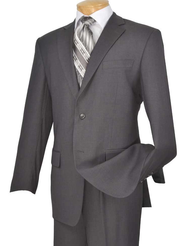 Executive Classic Fit Two-Piece Suit - Solid Gray Color | Perfect for Business Meetings, Weddings & Formal Events