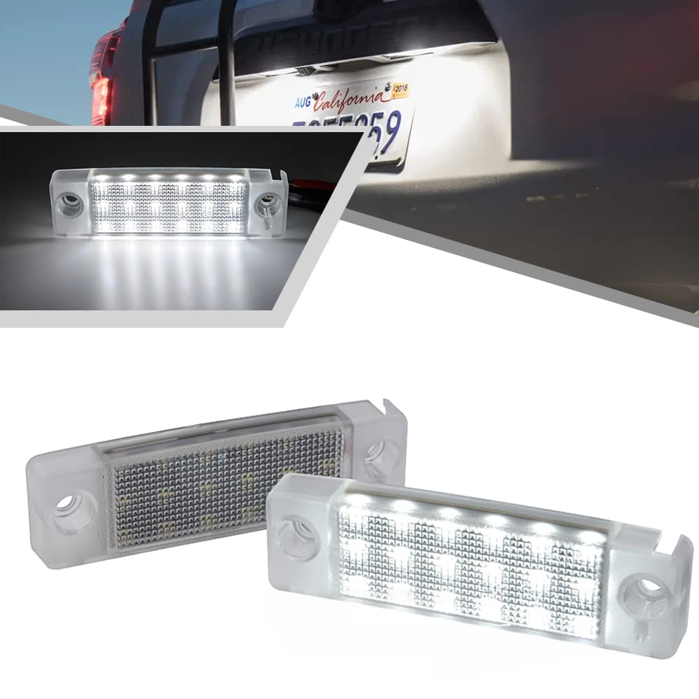 2Pcs LED License Plate Lights for Toyota 4Runner & Sequoia - Super Bright SMD Xenon White, Error-Free, Easy Installation - Perfect for Night Driving & Enhanced Vehicle Appearance