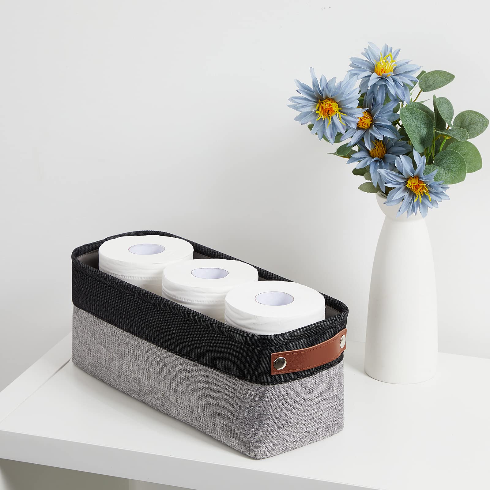 DULLEMELO 2-Pack Small Bathroom Storage Baskets - 15