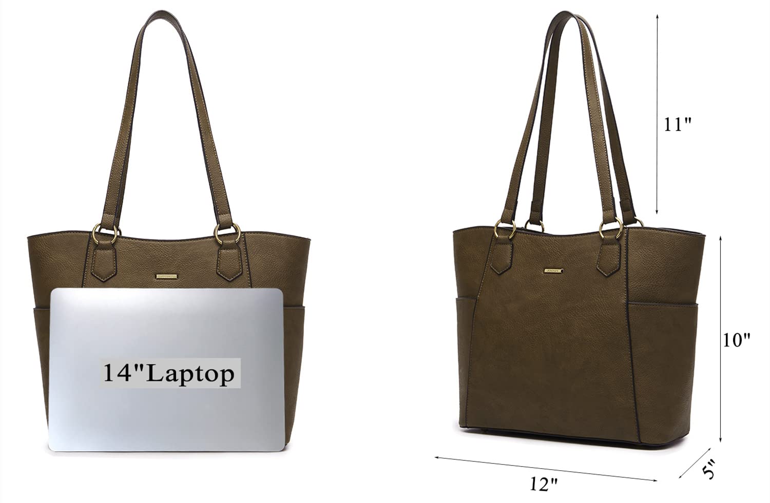 Women's Tote & Crossbody Bag Set - Large Shoulder Purse for Work & Travel