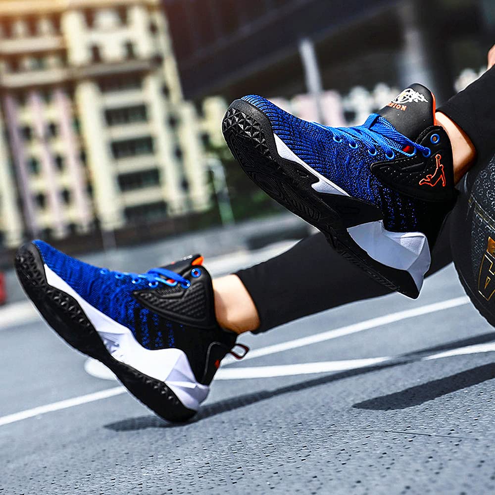 Breathable Mesh Basketball Sneakers for Men - Lightweight Soft Sole Summer Sports Shoes for Outdoor & Indoor Play