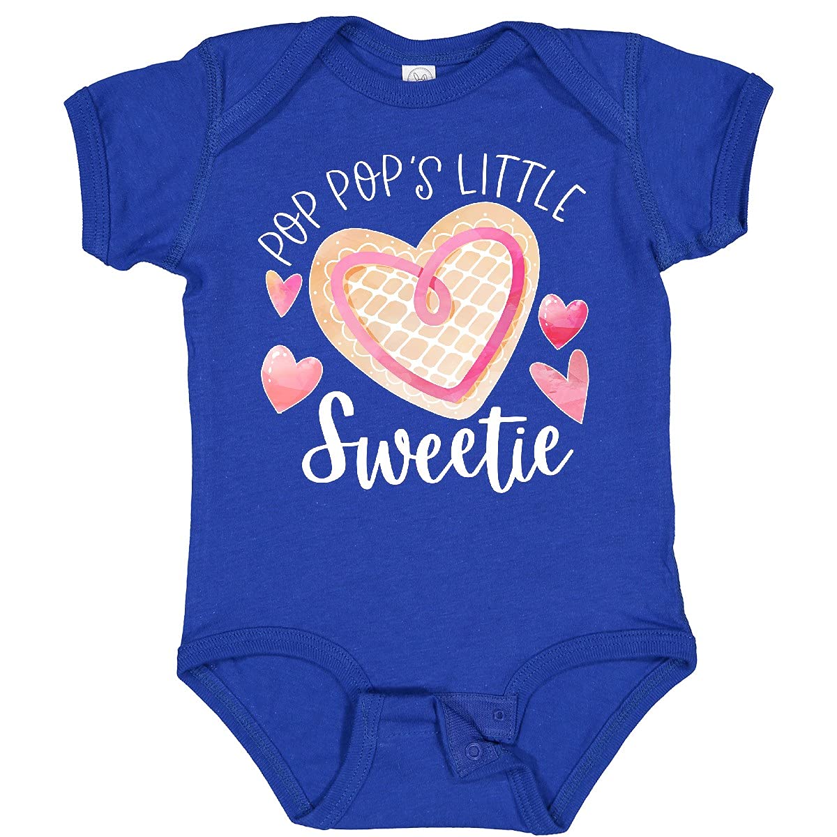 Inktastic Pop Pop's Little Sweetie Pink Heart Cookie Baby Bodysuit - Cute Outfit for Newborns, Infants & Toddlers - Perfect for Family Photos, Holidays & Special Occasions