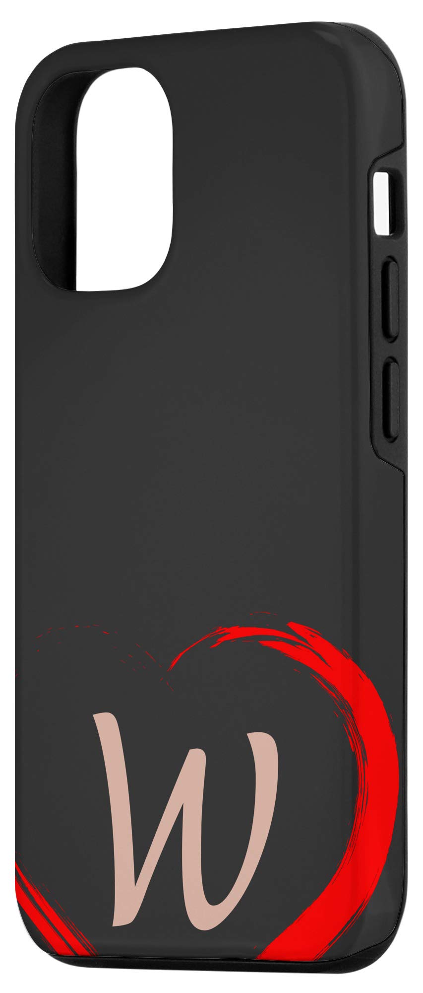 iPhone 12/12 Pro Personalized Letter W Initial Case - Romantic Valentine's Day Gift for Couples (Him & Her) - Perfect for Anniversaries, Weddings & Date Nights