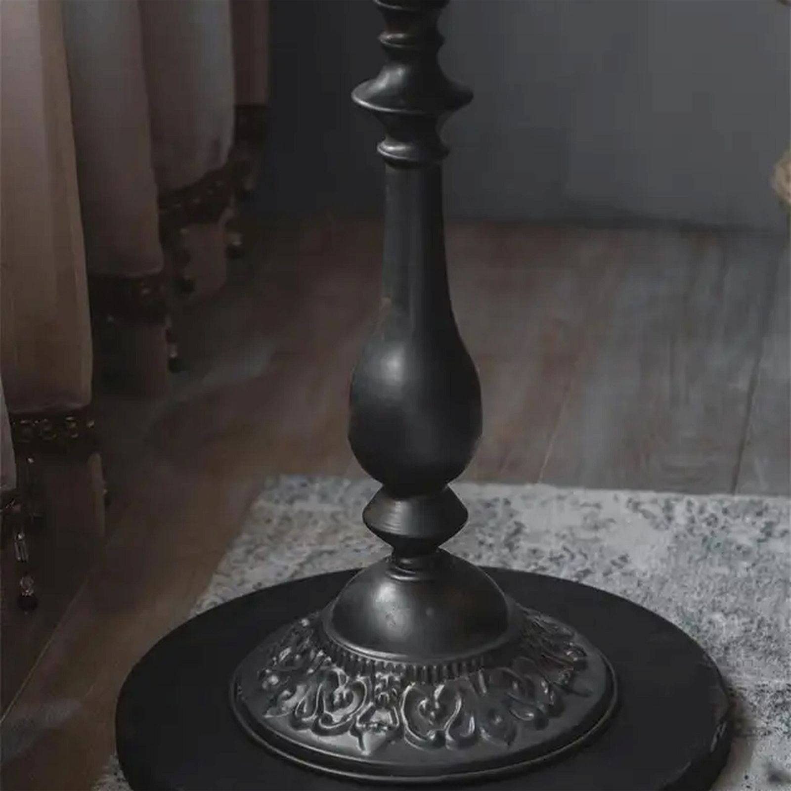 Criterion Finn End Table 490mm - Raw Pine Top with Black Metal Legs | Modern Side Table for Living Room, Bedroom & Office