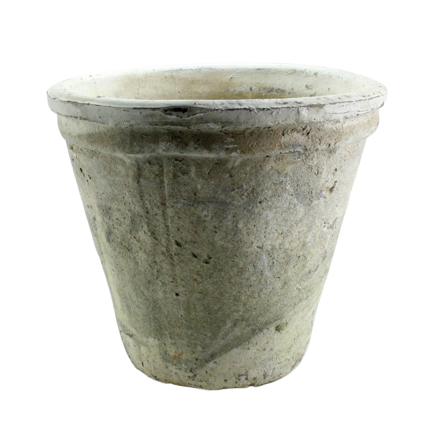 HomArt Rustic Terra Cotta Tomato Pot - Small Antique Whitestone Planter (1-Count) - Perfect for Indoor Herb Gardens & Outdoor Patio Decor