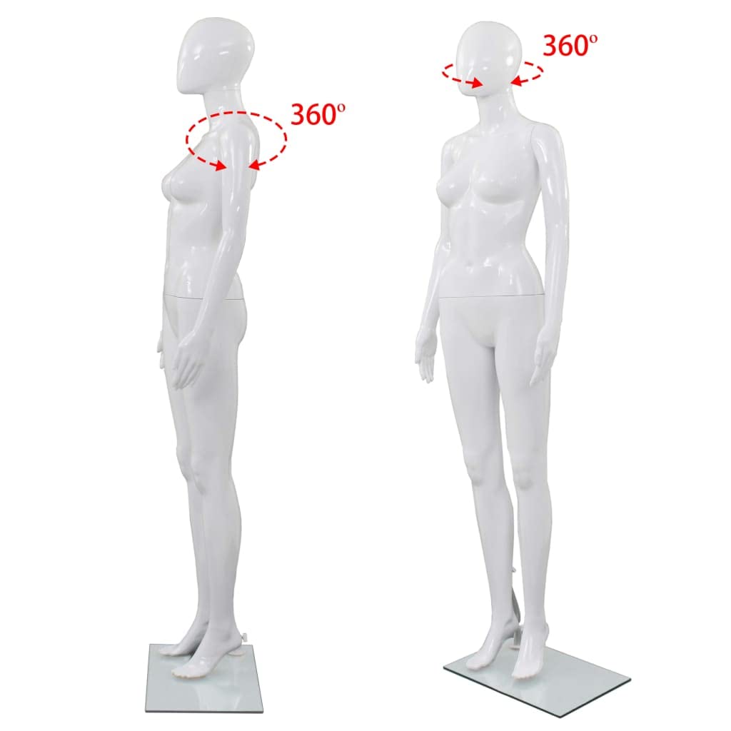 Full Body Female Mannequin with Glass Base - 68.9