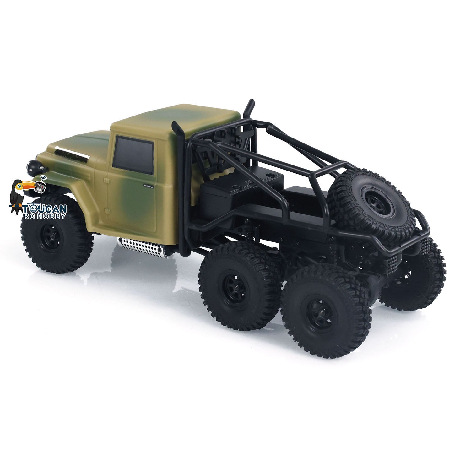 1/18 Scale Hobby Plus 6x6 RC Rock Crawler - Remote Control Electric Off-Road Vehicle with 4WD, Waterproof & All-Terrain Tires - Perfect for Outdoor Adventure, Rock Climbing Simulation, and Hobby Model Collectors (Great Gift for Kids & Adults)