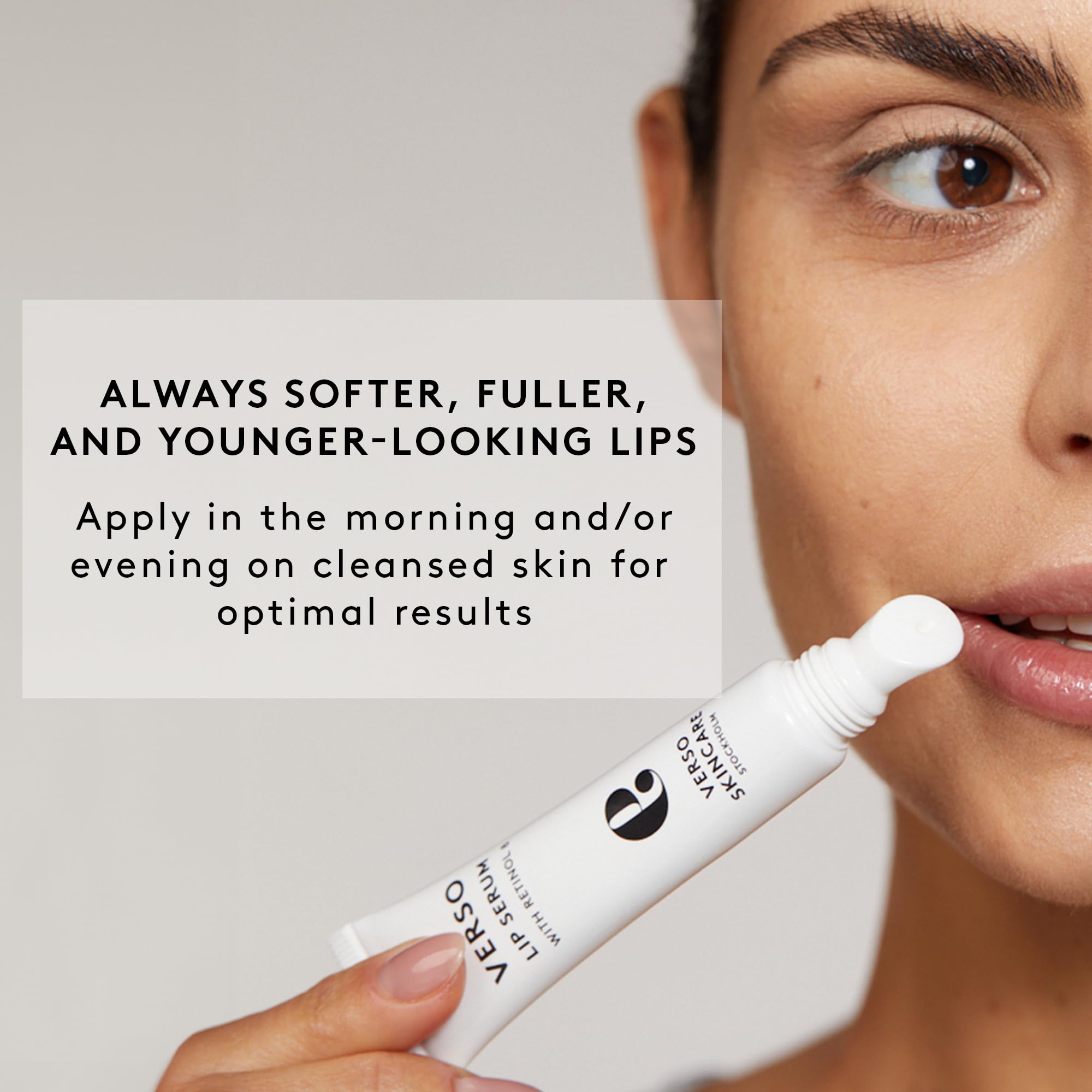 Verso Skincare Lip Serum for Women - Hydrating & Plumping Lip Treatment, 0.5 oz | Anti-Aging Lip Care with Hyaluronic Acid | Perfect for Dry Lips & Nighttime Routine
