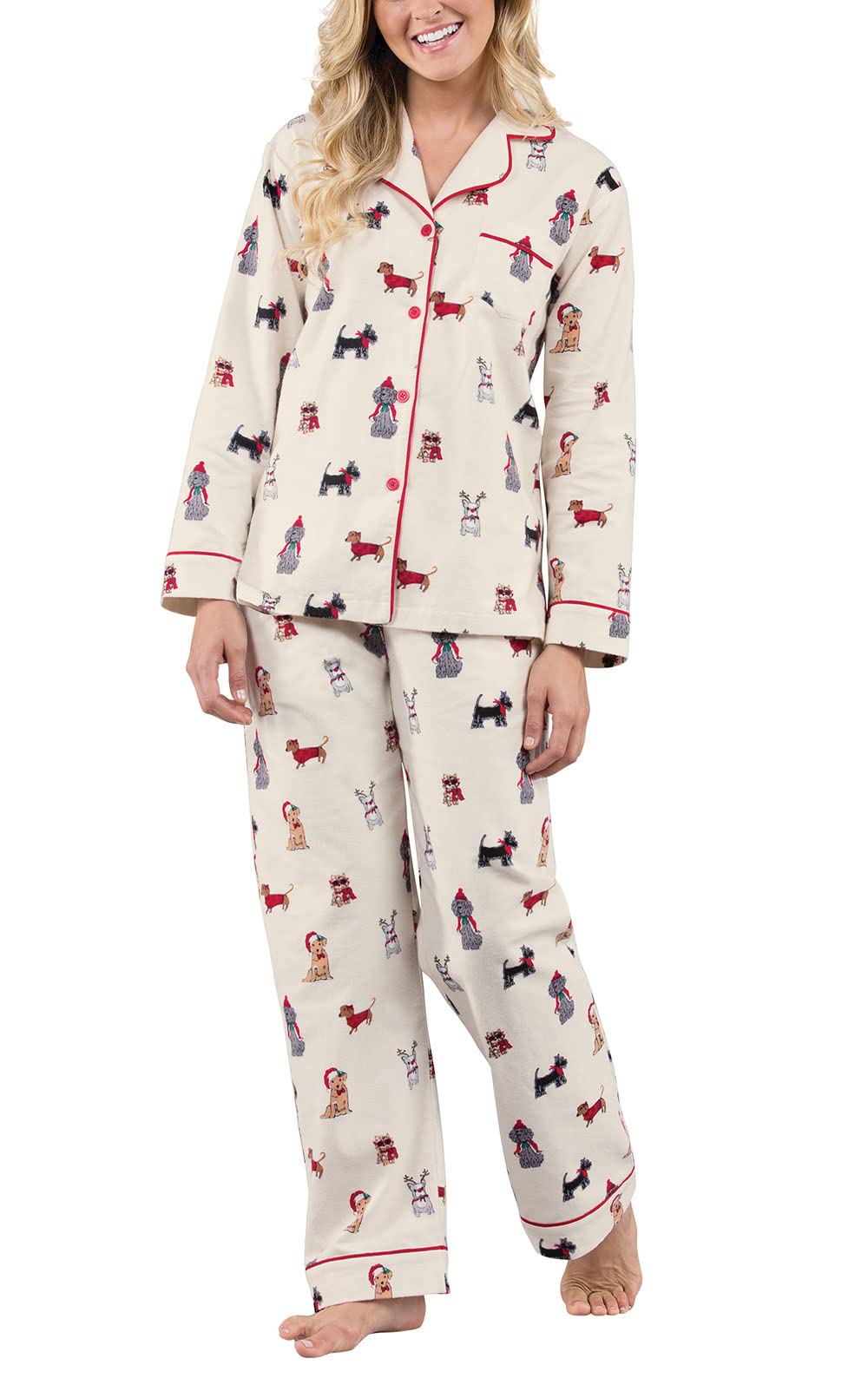 Cozy Winter Flannel Pajamas for Women - Soft & Warm Sleepwear Set - Perfect for Cold Nights, Christmas Gifts & Relaxing at Home