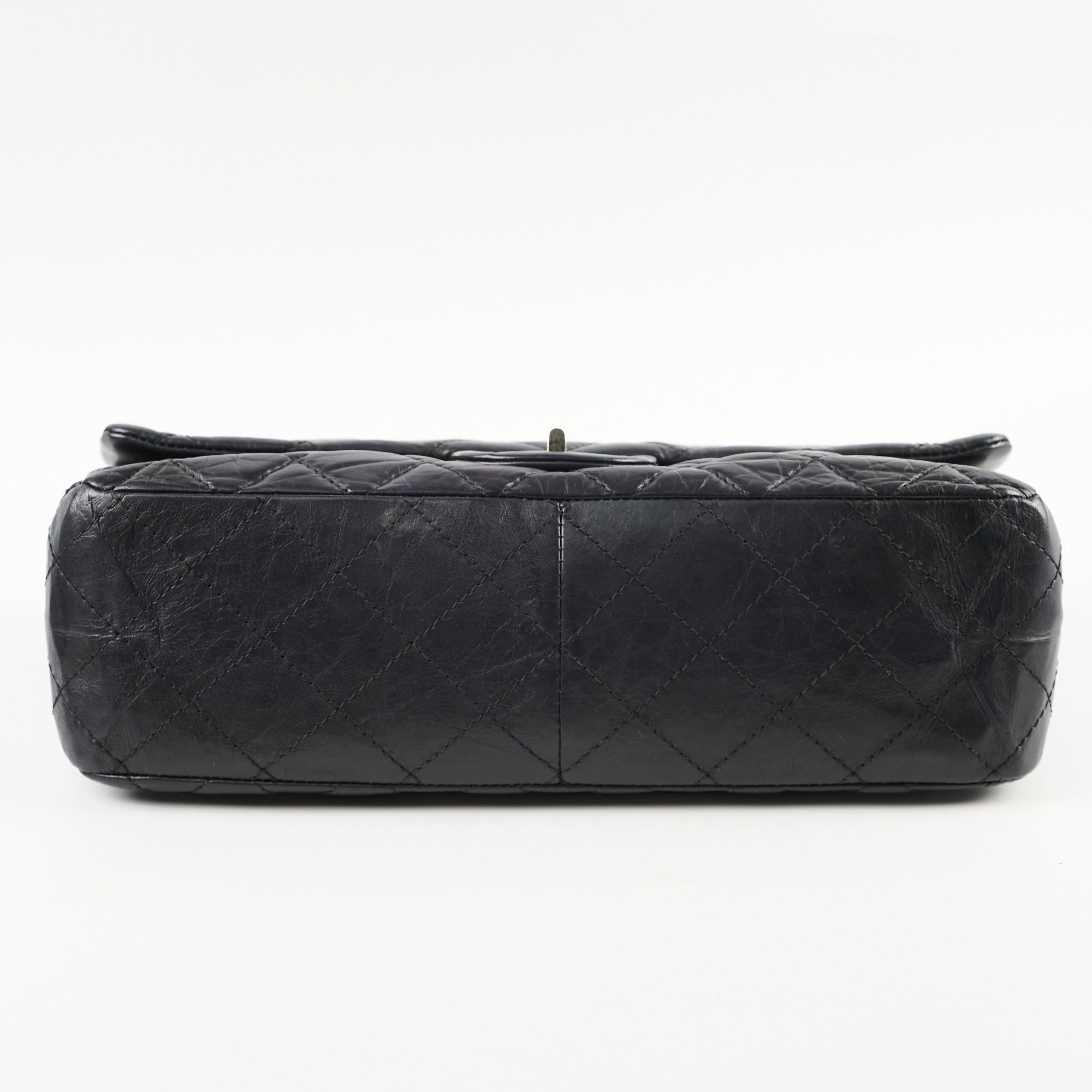 Chanel Reissue 2.55 Large (227 Size) Black Calfskin Bag with Ruthenium Hardware - Luxury Shoulder Bag for Women, Perfect for Work, Evening Events & Special Occasions