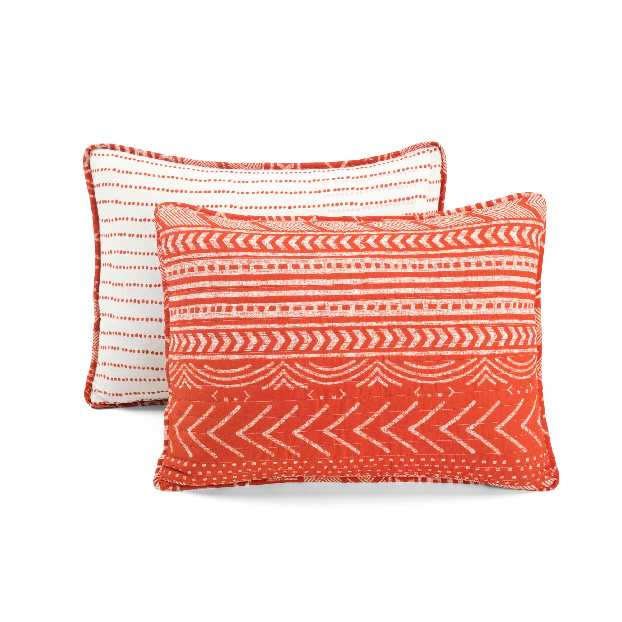 Cozy Hygge Geo Quilt 3-Piece Bedding Set - Soft Geometric Pattern Comforter with Matching Pillow Shams - Perfect for Bedroom, Guest Room & Dorm Decor