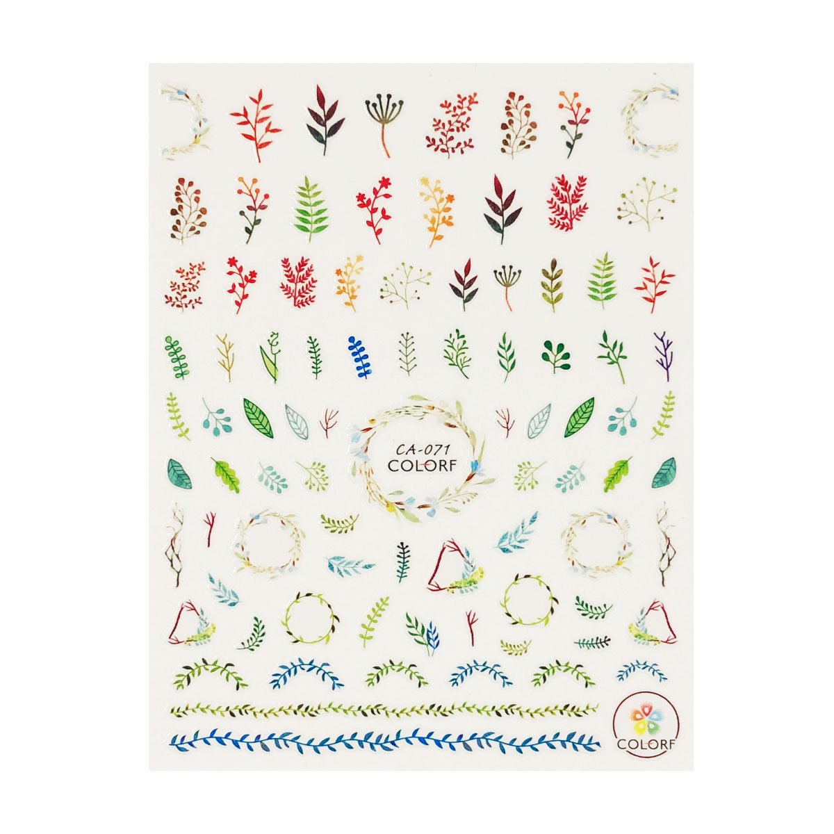 ALLYDREW 3 Sheets Succulent Plants Wreath Nail Art Stickers - DIY Floral Nail Decals for Women, Perfect for Spring & Summer Manicures, Parties & Special Occasions