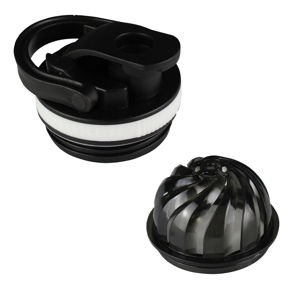 Black Lid with White Band
