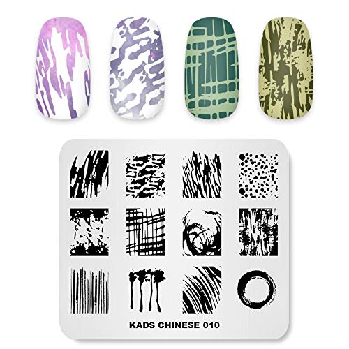 Chinese Style Nail Art Stamping Plates - KADS Stencil Image Template for DIY Nail Designs (CN010) | Perfect for Home Manicures, Salon Nail Art, and Creative Nail Stamping