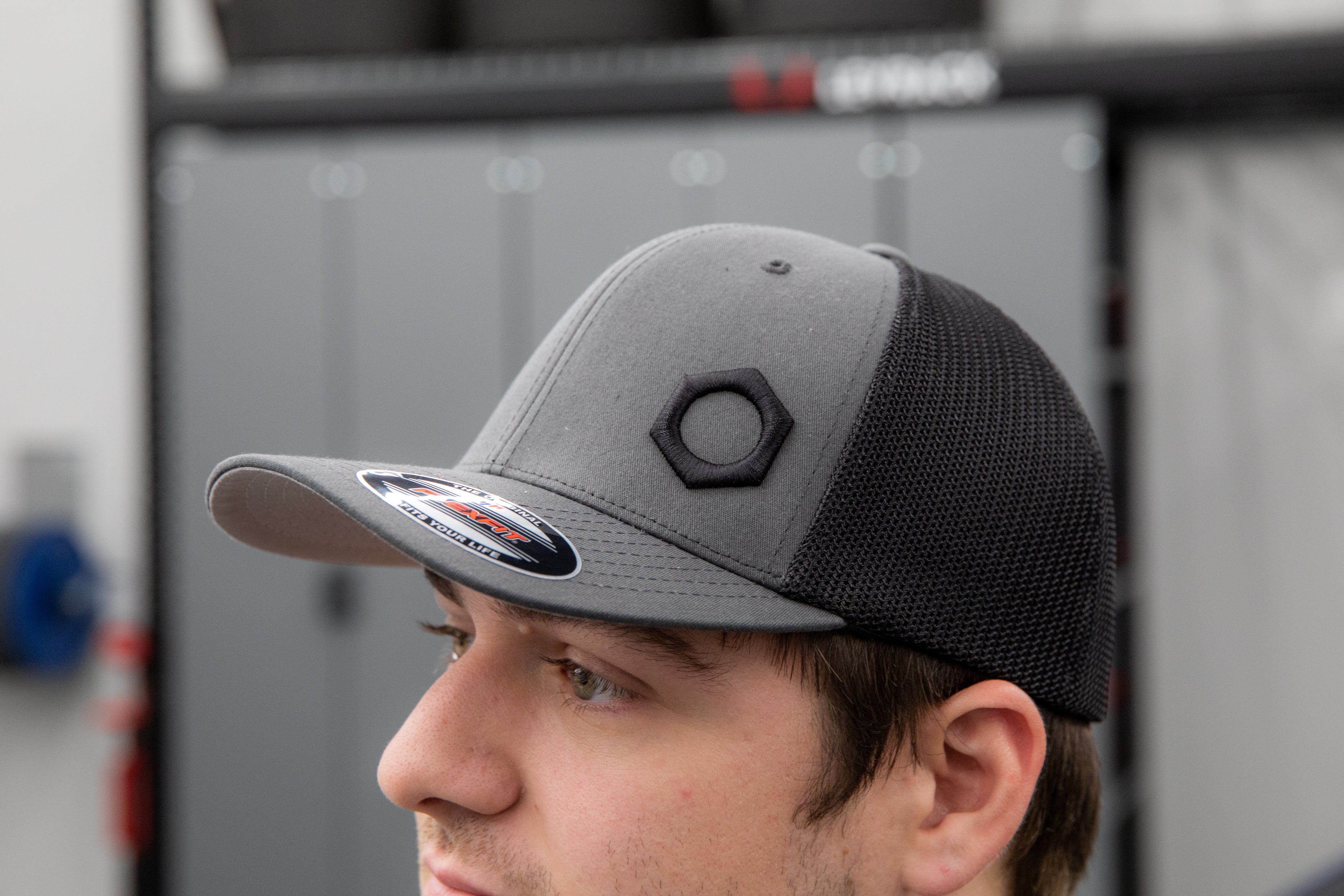 Obsessed Garage Raised Hex Hat Flexfit - Premium Adjustable Baseball Cap for Men & Women - Perfect for Outdoor Activities, Sports, and Casual Wear
