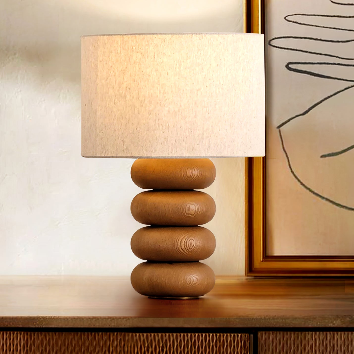 Orwyn Modern LED Table Lamp with USB Port - Adjustable Brightness for Bedroom, Living Room, and Office Desk Lighting